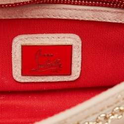 Christian Louboutin Beige Patent Leather Riviera Chain Clutch