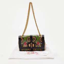 مملوكة مسبقًا  حقيبة كتف كريستيان لوبوتان سويت شاريتي جلد ثلاثي اللون