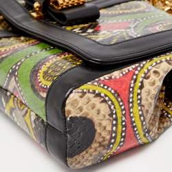 مملوكة مسبقًا حقيبة كتف كريستيان لوبوتان سويت شاريتي جلد ثلاثي اللون