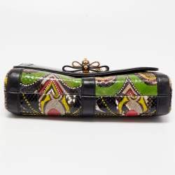 مملوكة مسبقًا حقيبة كتف كريستيان لوبوتان سويت شاريتي جلد ثلاثي اللون