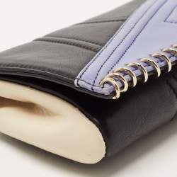 Christian Louboutin Multicolor Leather Spiral Detail Flap Clutch