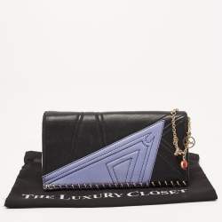 Christian Louboutin Multicolor Leather Spiral Detail Flap Clutch