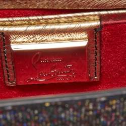مملوكة مسبقًا Christian Louboutin Multicolor Glitter and Leather Mini Spiked Sweet Charity Crossbody Bag