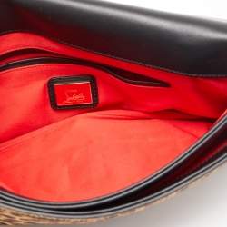 Christian Louboutin Brown/Black Leopard Print Calfhair and Leather Rougissime Crossbody Bag