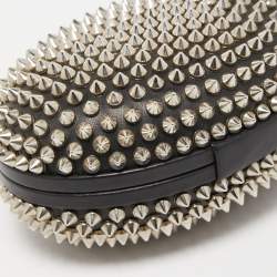 Christian Louboutin Black Leather Spike Mina Chain Clutch