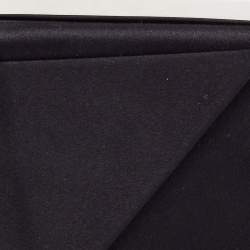 Pre Owned Christian Louboutin Black Satin Bow Clutch