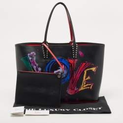 Christian Louboutin Black Paris Love Leather East-West Cabata Tote