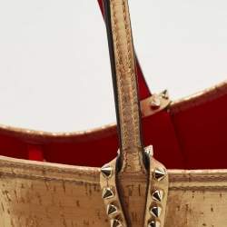 Christian Louboutin Gold Cork and Rubber East-West Cabata Tote