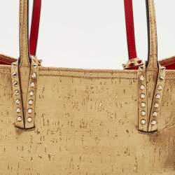 Christian Louboutin Gold Cork and Rubber East-West Cabata Tote