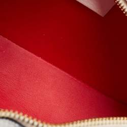 Christian Louboutin White/Red Leather Mini Rubylou Crossbody Bag 