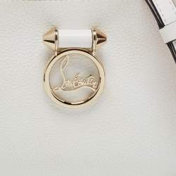 Christian Louboutin White/Red Leather Mini Rubylou Crossbody Bag 