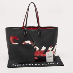 Christian Louboutin Black Leather and PVC East-West Cabata Tote