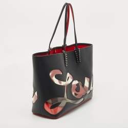 Christian Louboutin Black Leather and PVC East-West Cabata Tote