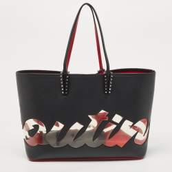 Christian Louboutin Black Leather and PVC East-West Cabata Tote
