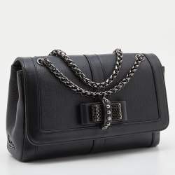 Pre Owned حقيبة كتف كريستيان لوبوتان سويت شارتي جلد رصاصية / برتقالية