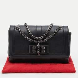 Pre Owned حقيبة كتف كريستيان لوبوتان سويت شارتي جلد رصاصية / برتقالية