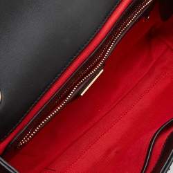 Pre Owned حقيبة كتف كريستيان لوبوتان سويت شارتي جلد رصاصية / برتقالية