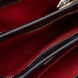 Christian Louboutin Black Leather and Suede Triloubi Embellished Chain Bag