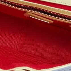 Christian Louboutin Grey/Yellow Python Small Sweet Charity Chain Bag