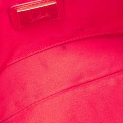 Christian Louboutin Pink Leather Studded Kios Zip Crossbody Bag