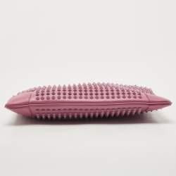Christian Louboutin Pink Leather Studded Kios Zip Crossbody Bag