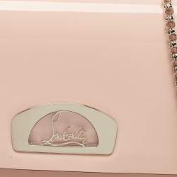 Christian Louboutin Pink Patent Leather Vero Dodat Chain Clutch
