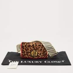 Christian Louboutin Multicolor Leopard Calfhair and Leather Small Carrie Ecusson Crossbody Bag