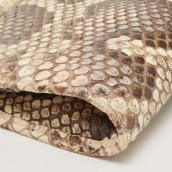 Christian Louboutin Multicolor Python Crystals Embellished Lock Frame Clutch