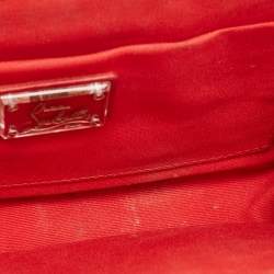 Christian Louboutin Multicolor Python Crystals Embellished Lock Frame Clutch