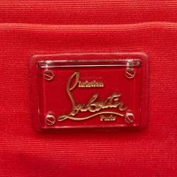 Christian Louboutin Multicolor Python Crystals Embellished Lock Frame Clutch