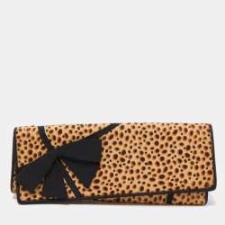 Repurposed LV Leopard clutch bag purse