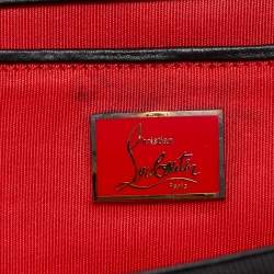 Christian Louboutin Beige/Black Leopard Print Calfhir Bow Flap Clutch