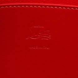 Christian Louboutin Off White Croc Embossed Leather Cabarock Shopper Tote
