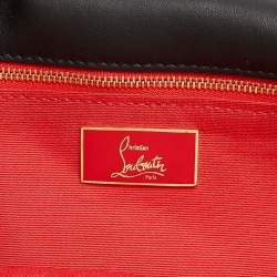 Christian Louboutin Beige/Black Leopard Print Calfhir Flap Clutch