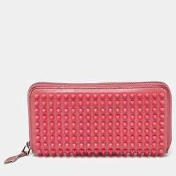 Christian Louboutin Pink Leather Panettone Continental Wallet