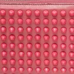 Christian Louboutin Pink Leather Panettone Continental Wallet