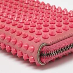 Christian Louboutin Pink Leather Panettone Continental Wallet