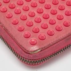 Christian Louboutin Pink Leather Panettone Continental Wallet