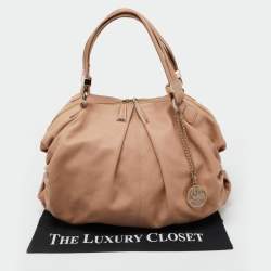 Christian Louboutin Beige Leather Zip Satchel
