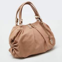 Christian Louboutin Beige Leather Zip Satchel