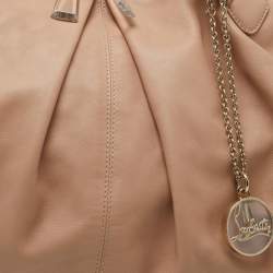 Christian Louboutin Beige Leather Zip Satchel
