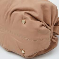 Christian Louboutin Beige Leather Zip Satchel
