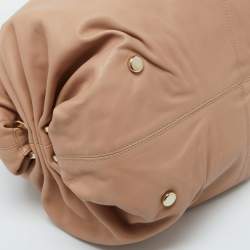 Christian Louboutin Beige Leather Zip Satchel