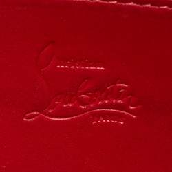مملوكة مسبقًا Christian Louboutin Black Leather Spikes Panettone Zip Around Wallet