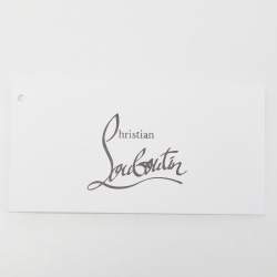 مملوكة مسبقًا Christian Louboutin Black Leather Spikes Panettone Zip Around Wallet