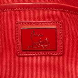 Pre Owned Christian Louboutin Black Patent Leather Loubiposh Spike Clutch