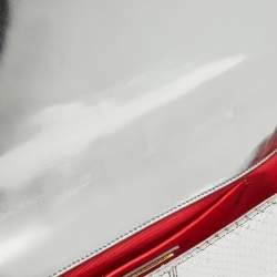 Christian Louboutin Silver Python Marquise Spiked Clutch