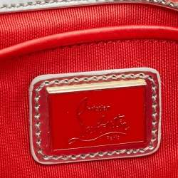 Christian Louboutin Silver Python Marquise Spiked Clutch