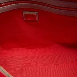 Christian Louboutin Pink/Grey PVC and Leather Stripe Tote