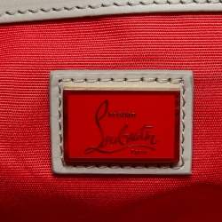 Christian Louboutin Pink/Grey PVC and Leather Stripe Tote